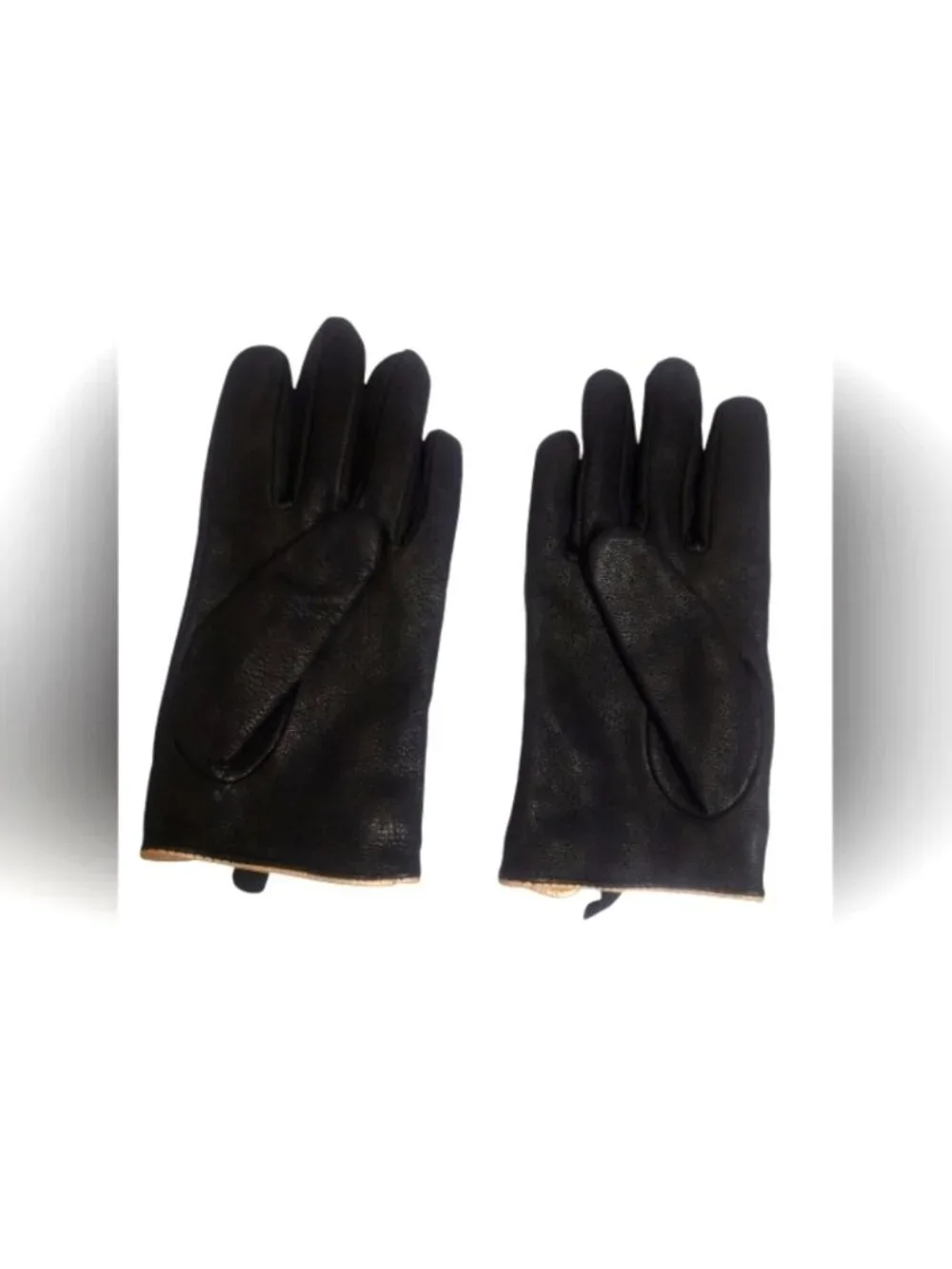 Perin Collection - Black Leather Gloves - Size: 7.5